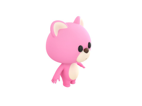 Character216 Pink Bear Modello 3D