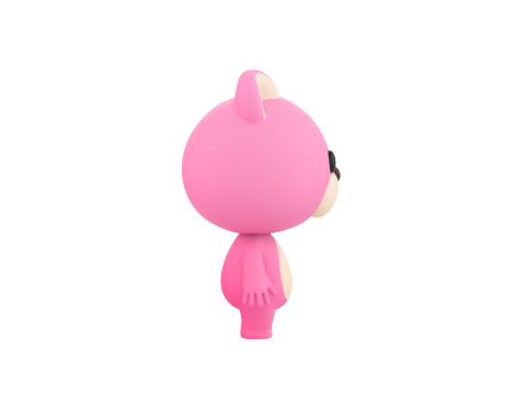 Character216 Pink Bear Modello 3D