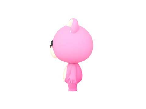 Character216 Pink Bear Modello 3D