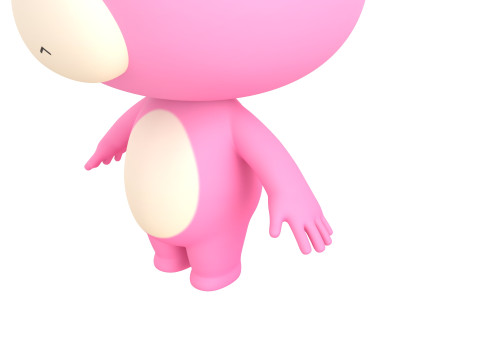 Character216 Pink Bear Modello 3D