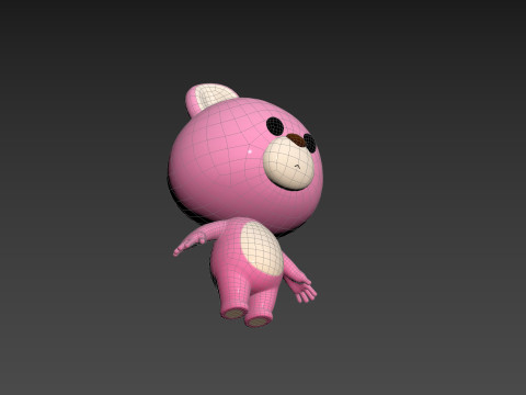 Character216 Pink Bear Modello 3D