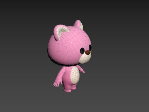 Character216 Pink Bear Modello 3D