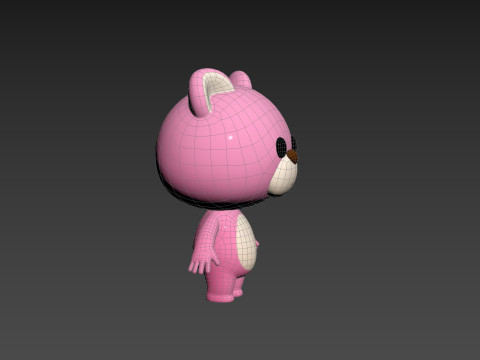 Character216 Pink Bear Modello 3D