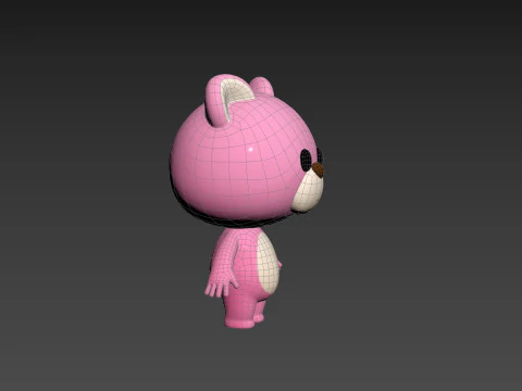 Character216 Pink Bear 3D Model