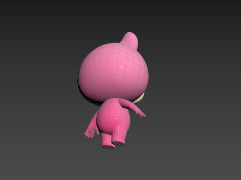 Character216 Pink Bear Modello 3D