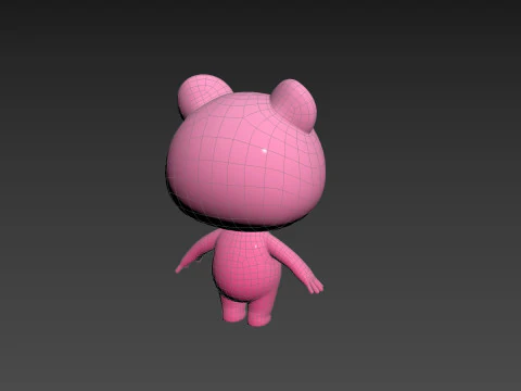 Character216 Pink Bear 3D Model