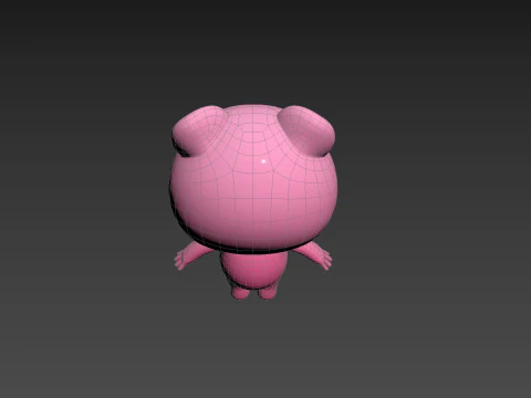 Character216 Pink Bear 3D Model