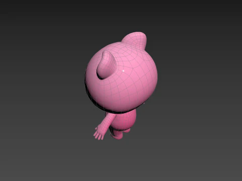 Character216 Pink Bear 3D Model