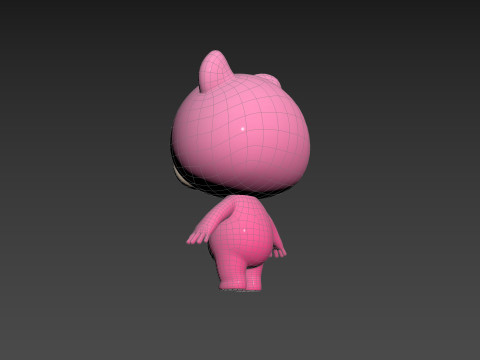 Character216 Pink Bear Modello 3D