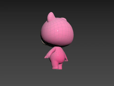 Character216 Pink Bear 3D Model