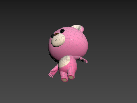Character216 Pink Bear Modello 3D