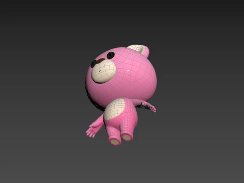 Character216 Pink Bear 3D Model
