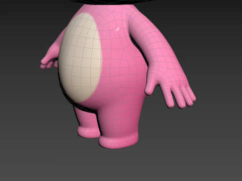 Character216 Pink Bear 3D Model