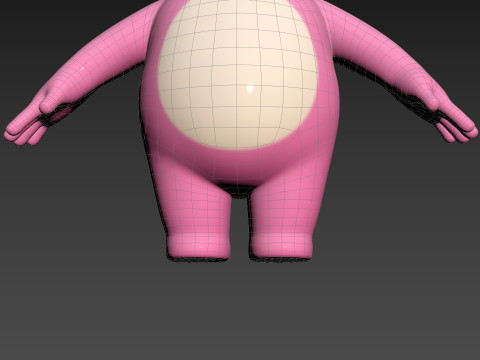 Character216 Pink Bear Modello 3D