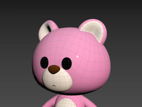 Character216 Pink Bear 3D Model