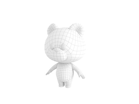 Character216 Pink Bear Modello 3D