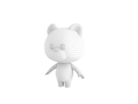 Character216 Pink Bear Modello 3D