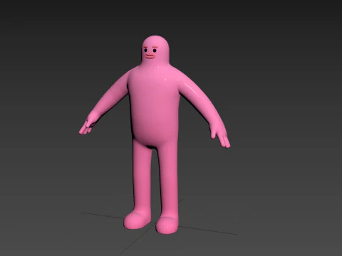 Character218 Pink Man 3D Model