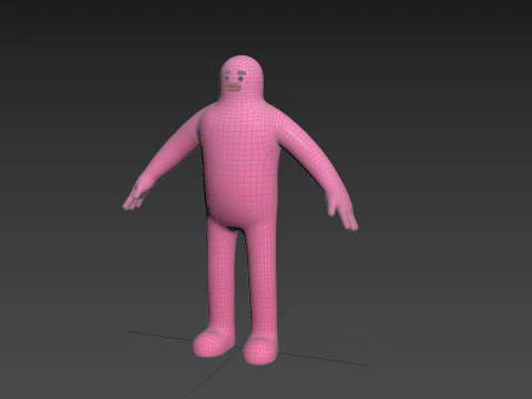 Character218 Pink Man 3D Model