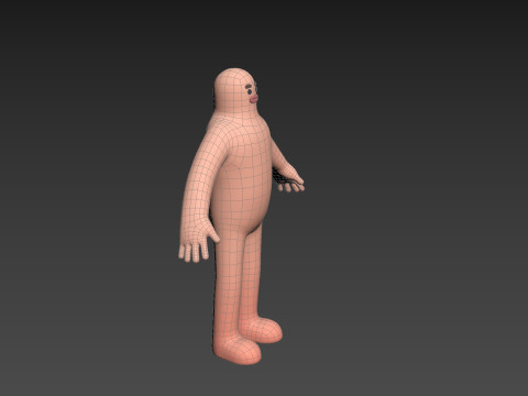Character219 Cartoon Man Model 3D