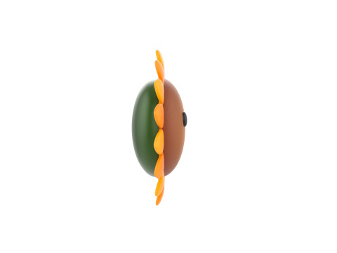 Character227 Cartoon Sunflower Modelo 3D
