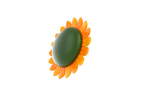 Character227 Cartoon Sunflower Modelo 3D