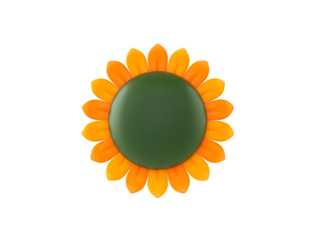 Character227 Cartoon Sunflower Modelo 3D