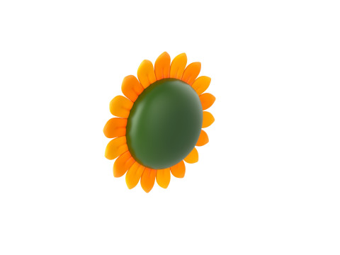 Character227 Cartoon Sunflower Modelo 3D