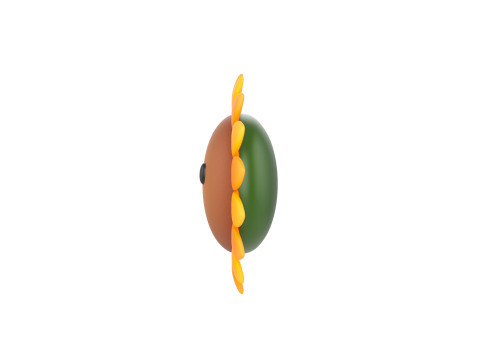 Character227 Cartoon Sunflower Modelo 3D