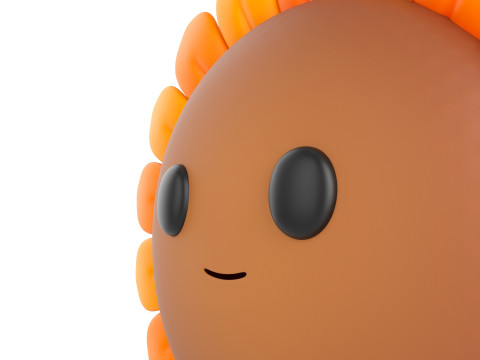 Character227 Cartoon Sunflower Modelo 3D