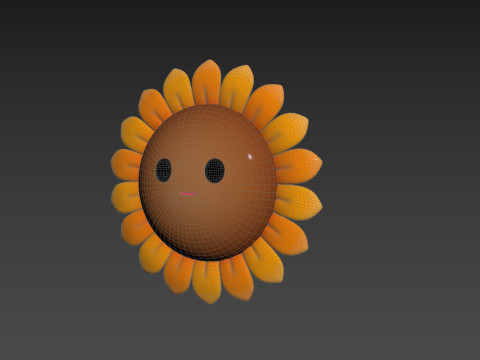 Character227 Cartoon Sunflower Modelo 3D