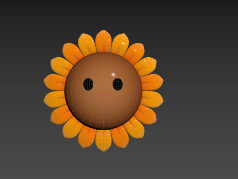 Character227 Cartoon Sunflower Modelo 3D