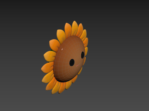 Character227 Cartoon Sunflower Modelo 3D