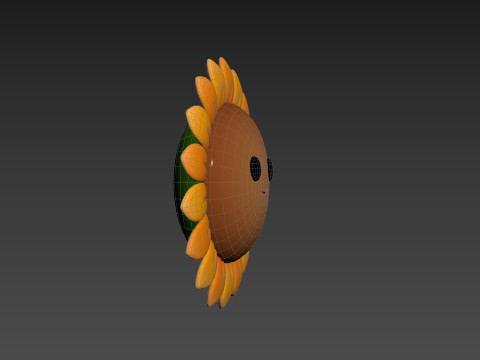 Character227 Cartoon Sunflower Modelo 3D