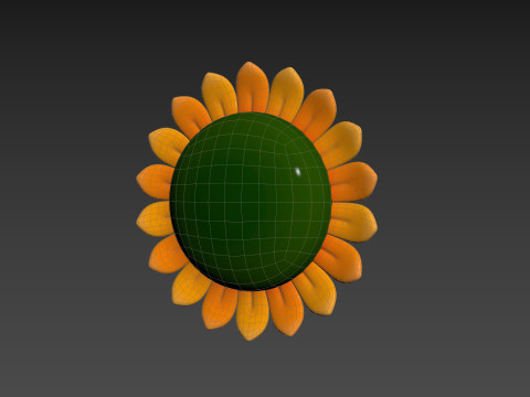 Character227 Cartoon Sunflower Modelo 3D