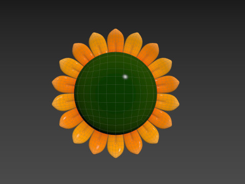 Character227 Cartoon Sunflower Modelo 3D