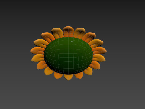 Character227 Cartoon Sunflower Modelo 3D