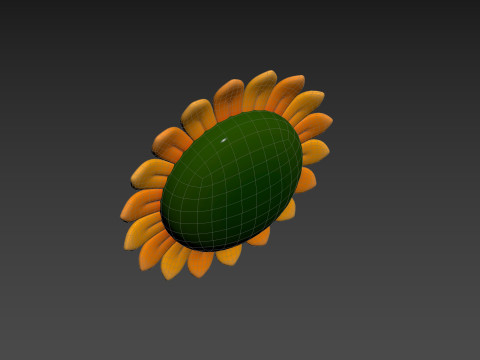 Character227 Cartoon Sunflower Modelo 3D