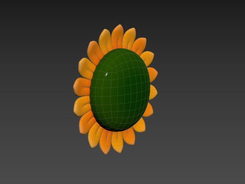 Character227 Cartoon Sunflower Modelo 3D