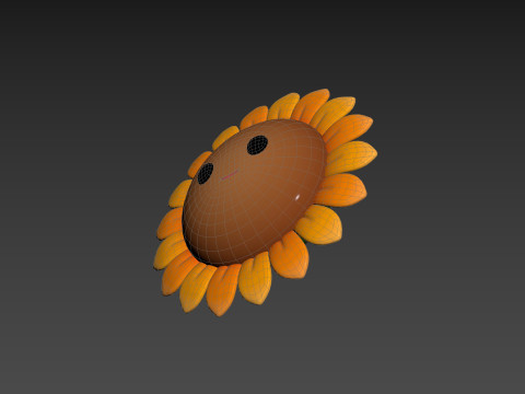 Character227 Cartoon Sunflower Modelo 3D
