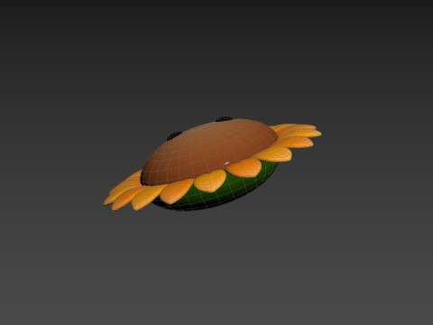 Character227 Cartoon Sunflower Modelo 3D
