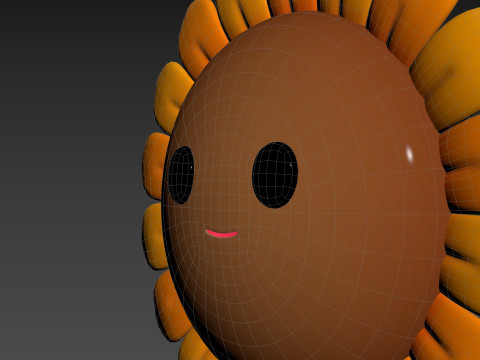 Character227 Cartoon Sunflower Modelo 3D
