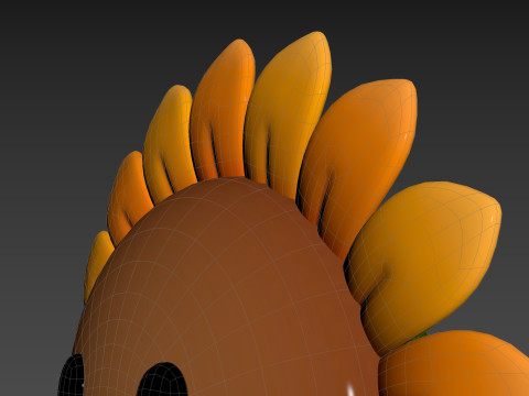 Character227 Cartoon Sunflower Modelo 3D
