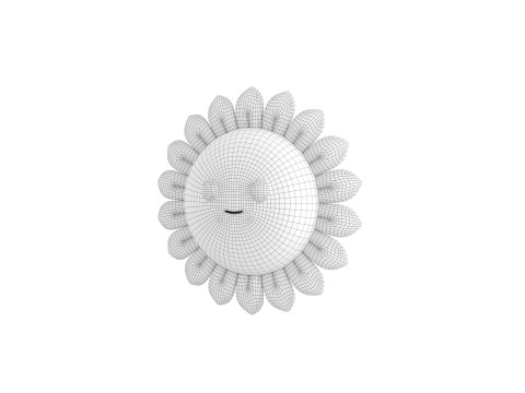 Character227 Cartoon Sunflower Modelo 3D