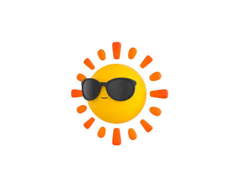 Character228 Cartoon Sun 3Dモデル