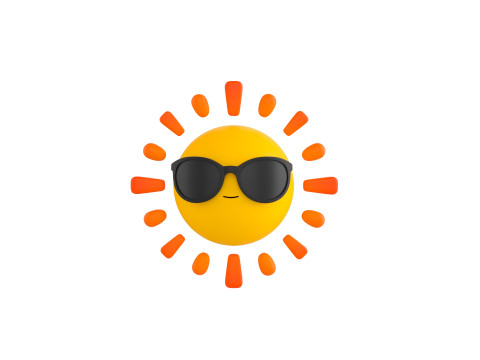 Character228 Cartoon Sun Modelo 3D