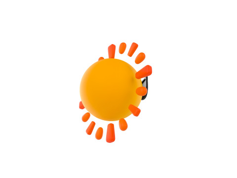 Character228 Cartoon Sun Modelo 3D