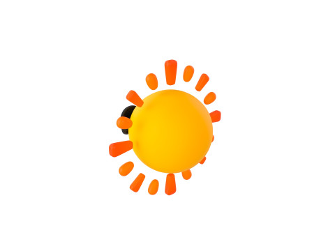 Character228 Cartoon Sun Modelo 3D