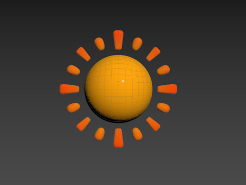 Character228 Cartoon Sun Modelo 3D