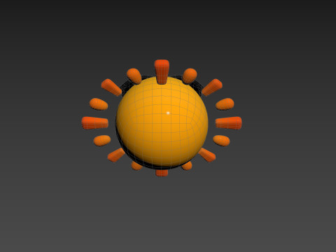Character228 Cartoon Sun Modelo 3D